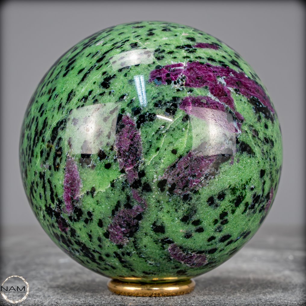 Very rare natural ruby and zoisite crystal sphere, unheated 4963.9ct- 992.78 g #4.3