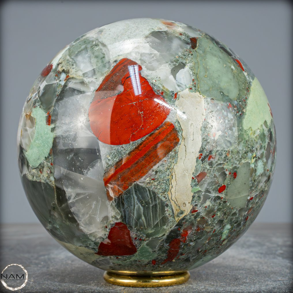 非常罕见的一流品质龙血玉髓 来自非洲的球体- 2959.58 g #1.0