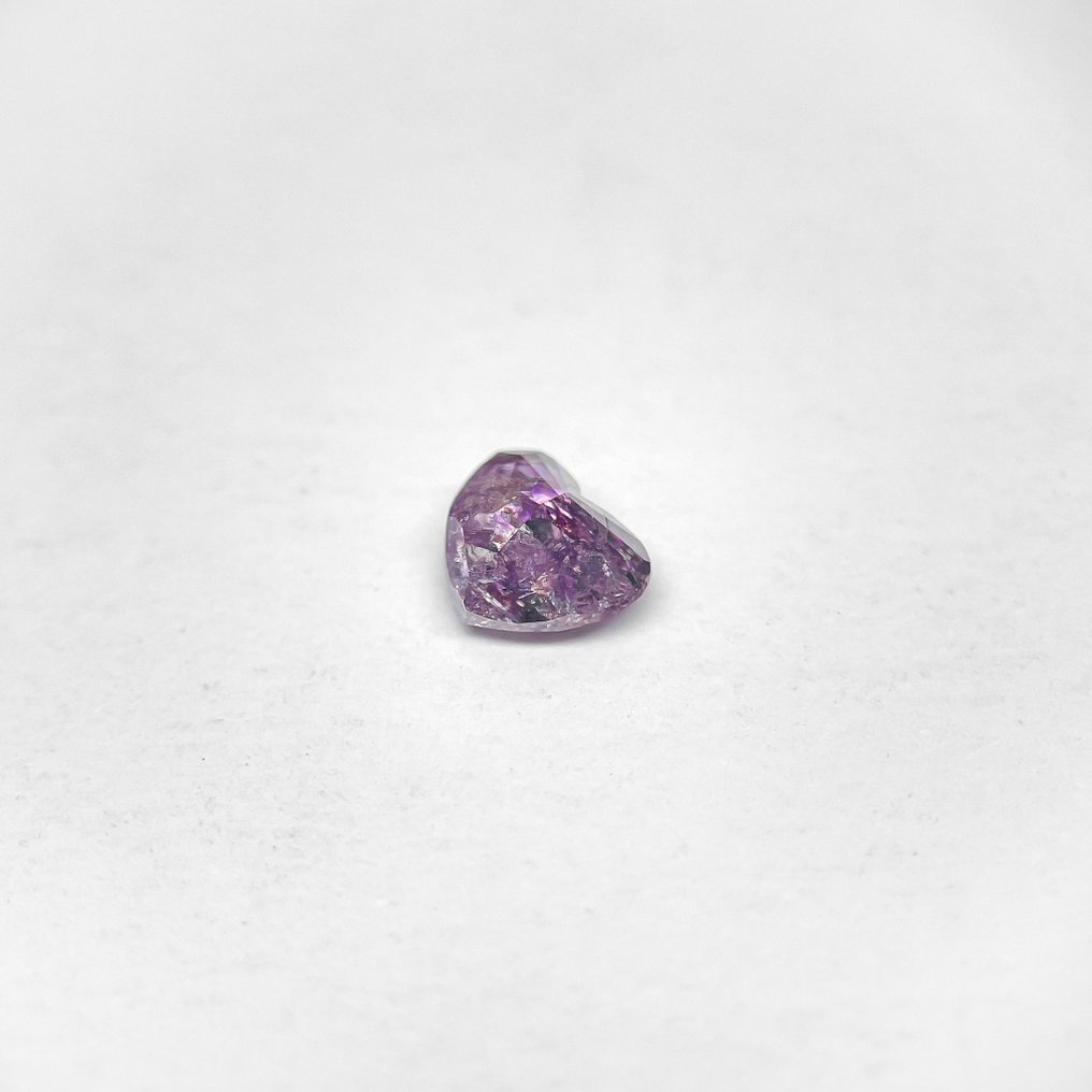 1 pcs Διαμάντι (Φυσικού χρώματος) - 0.83 ct - Καρδιά - Fancy deep Μοβ Ροζ - Δεν προσδιορίζεται στην εργαστηριακή έκθεση - Gemological Institute of America (GIA) #2.1