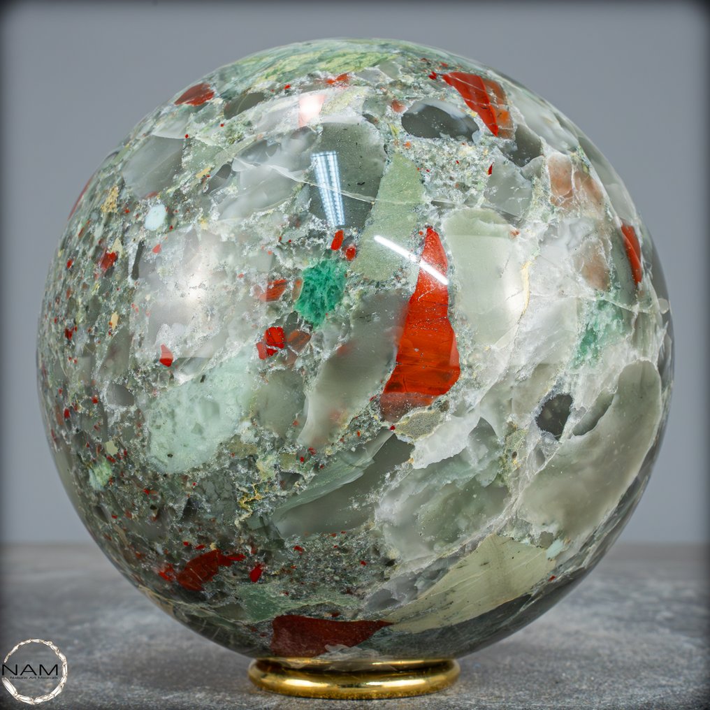 非常罕见的一流品质龙血玉髓 来自非洲的球体- 2959.58 g #4.3