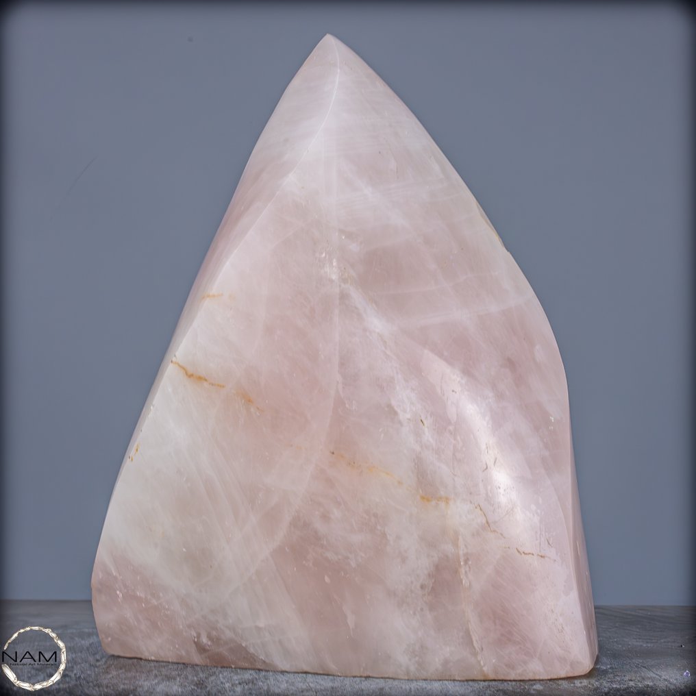 Cuarzo Rosa Natural de Primera Calidad con Dendritas Llama- 10274.11 g #3.2