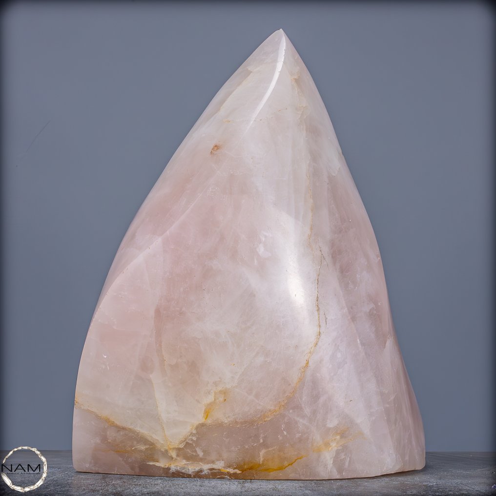 Cuarzo Rosa Natural de Primera Calidad con Dendritas Llama- 10274.11 g #2.1