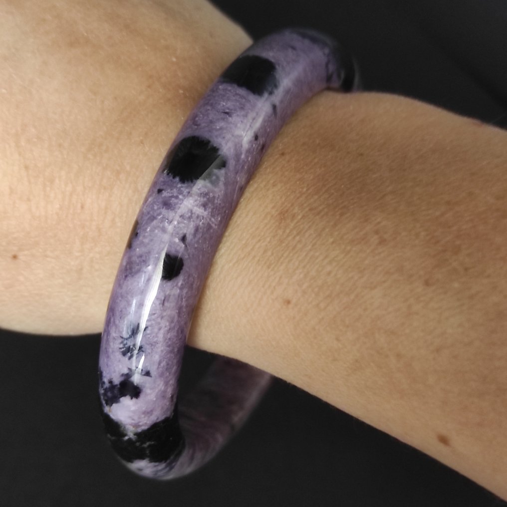 Charoite Bracciale - Altezza: 20 cm- 50 g - (1) #3.2