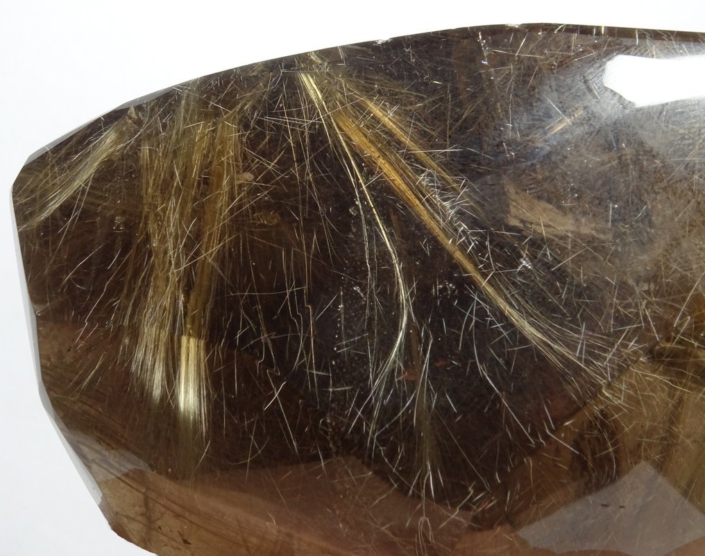 精彩的烟熏石英针铁矿包裹 抛光自由形式 - 高度: 9.5 cm - 闊度: 9.4 cm- 548 g #3.2