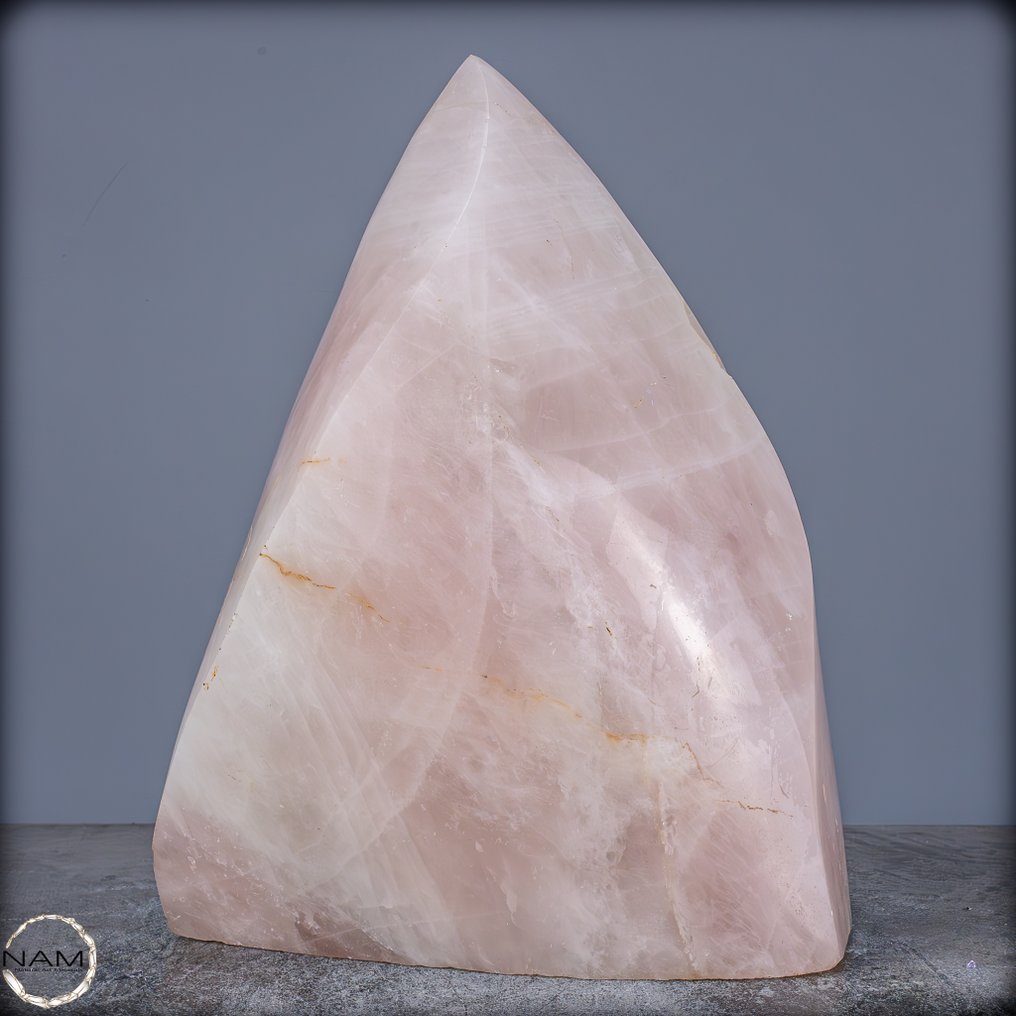 Cuarzo Rosa Natural de Primera Calidad con Dendritas Llama- 10274.11 g #4.3