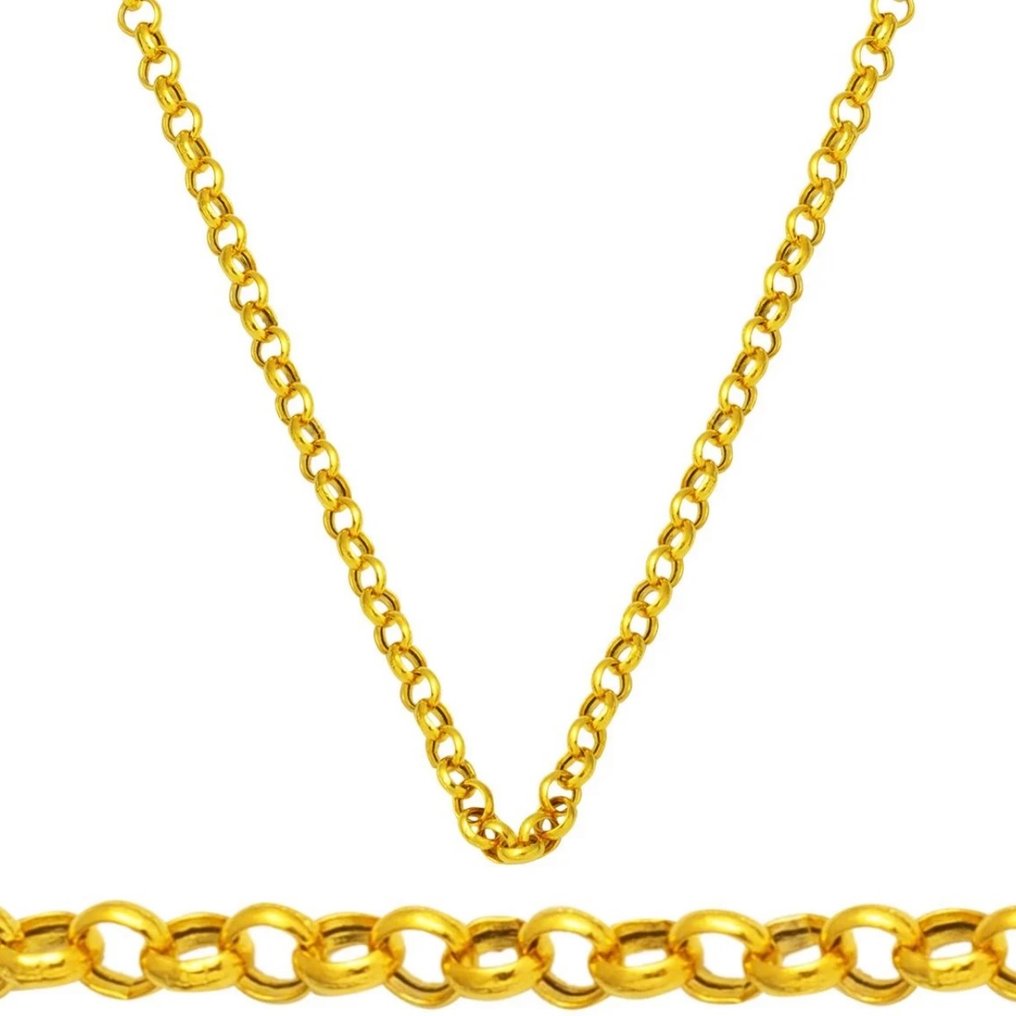 Handmade - Αλυσίδα - 14 καράτια Κίτρινο χρυσό - Doch Chain - 1,90 mm #1.0