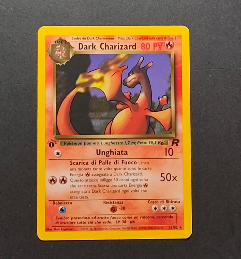 Pokémon - 2 Card - Dark Charizard Raro 1° Edizione - Charmander 1° Edizione - NEAR MINT CONDITION - WOTC - Team Rocket #1.0
