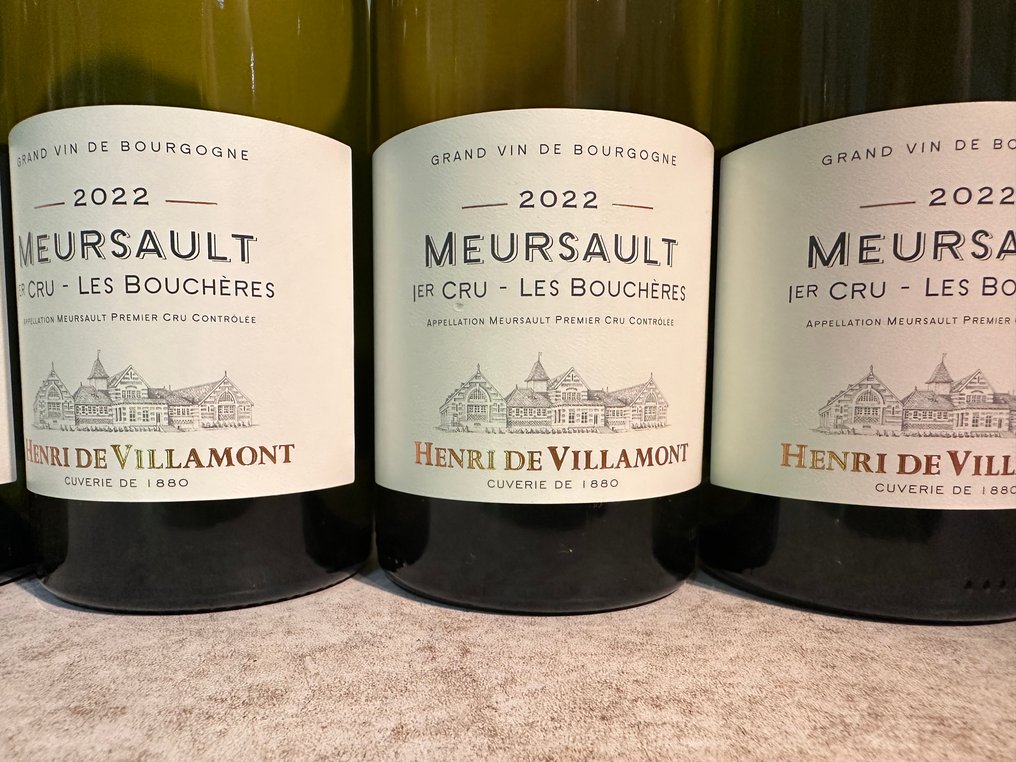 2022 Henri de Villamont "Les Bouchères" - Meursault 1er Cru - 6 Bottles (0.75L) #3.2