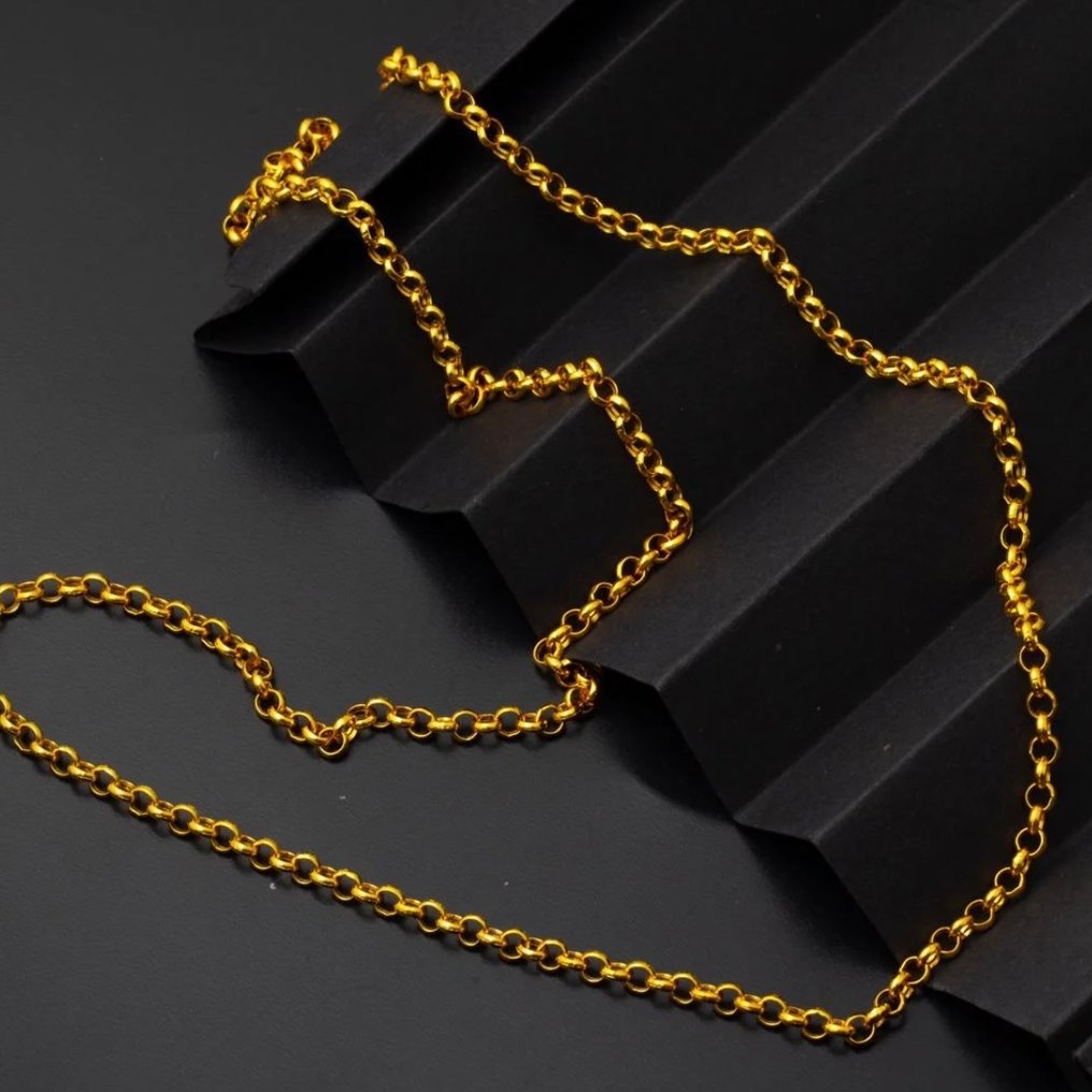 Handmade - Αλυσίδα - 14 καράτια Κίτρινο χρυσό - Doch Chain - 1,90 mm #4.3