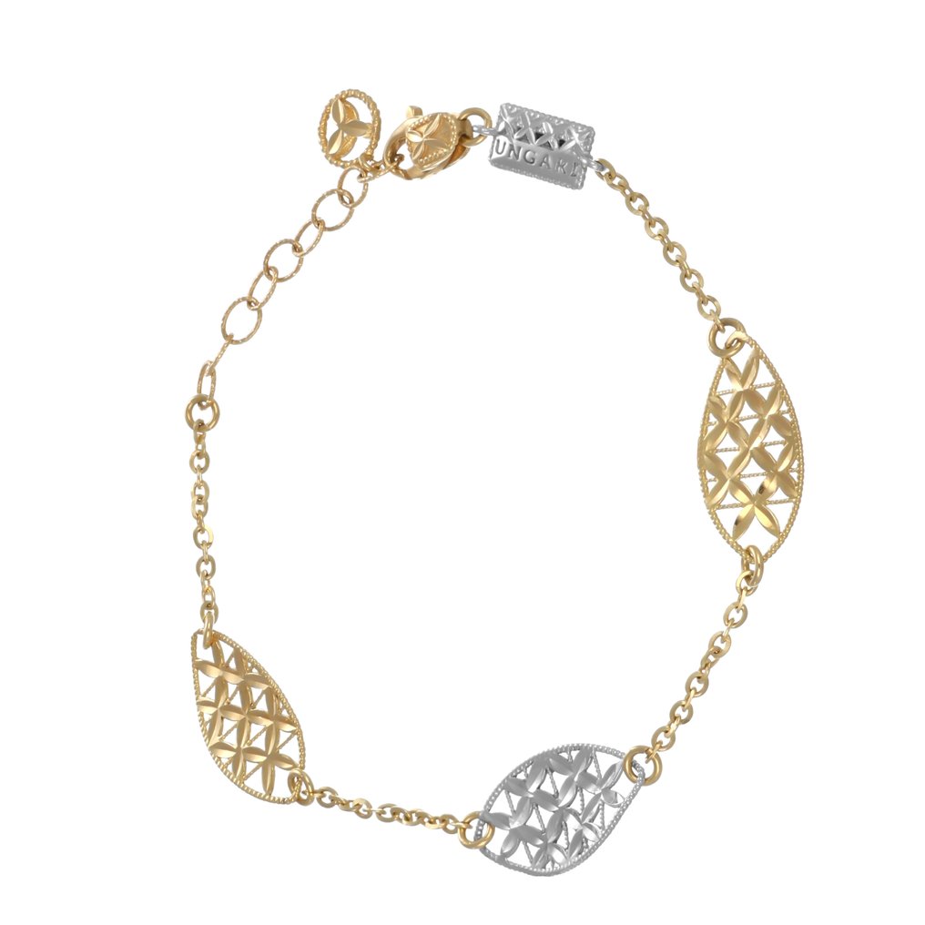 手镯 - 18K包金 黄金, 白金 #4.3