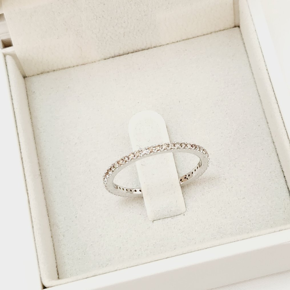 Nincs minimálár - Gyűrű - 14 kt. Fehér arany - 0.27ct. tw. Gyémánt (Természetes) #4.3