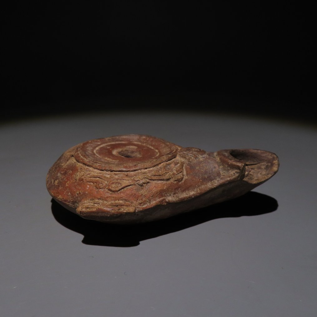 古羅馬 Terracotta 油灯。公元1至4世纪。长度9厘米。 #3.2