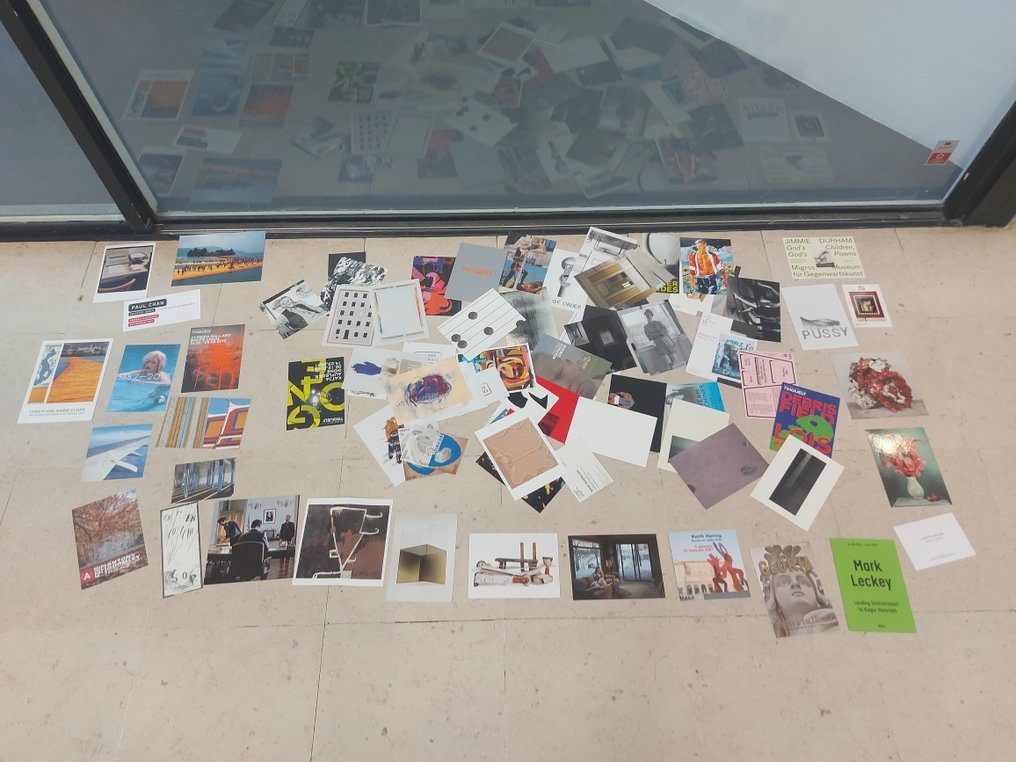 Daniel Buren, Keith Haring, Larry Bell, James Brown, Stan Douglas, Enzo Cucchi, Carsten Holler, - Lot with 77 contemporary art exhibition invitations - 1990-2020 #1.0