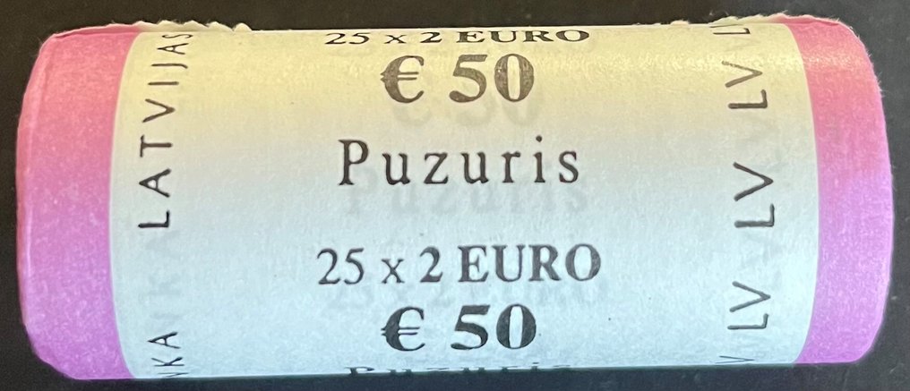 Latvia. 2 Euro 2024 "Puzzel" (25 stuks) in rol (No reserve price) #1.0
