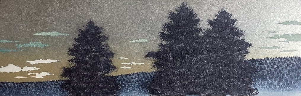 "Tree Scene 133" - Signed and numbered by artist 45/300 - Hajime Namiki (b 1947) - Japan #1.0