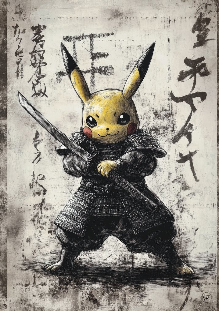 SDIMART - Pikachu The White Thunder Samurai 白雷の侍 Black Shadow Special Edition #1.0