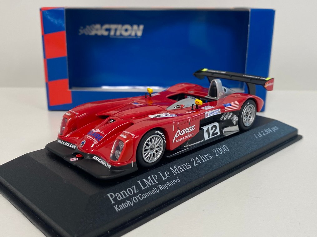 Action 1:43 - 模型汽车 - Panoz LMP-1 Roadster-S #12 Team Panoz Motor Sports 5th 24H00 Le Mans 2000 - O'Connell/Katoh/Raphanel - 精美的限量版模型,已售罄。全球仅此一件,限量2304件中的1! #3.2