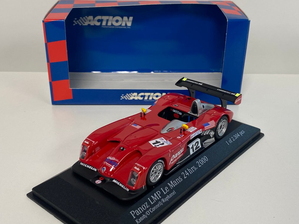 Action 1:43 - 模型汽车 - Panoz LMP-1 Roadster-S #12 Team Panoz Motor Sports 5th 24H00 Le Mans 2000 - O'Connell/Katoh/Raphanel - 精美的限量版模型,已售罄。全球仅此一件,限量2304件中的1! #1.0