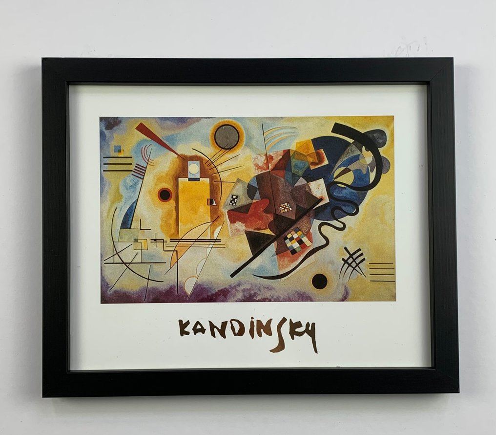 Wassily Kandinsky (1866-1944) - Yellow, red, blue 1925 - Artprint - 24 x 30 cm in antireflex Gallery Frame #3.2