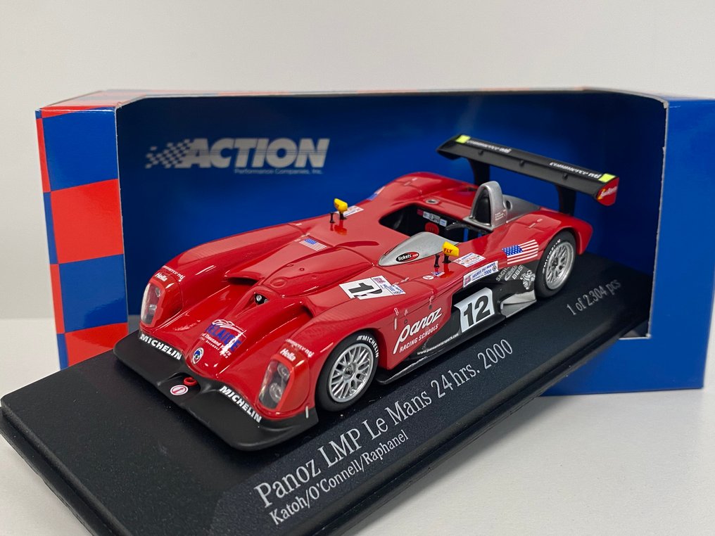 Action 1:43 - 模型汽车 - Panoz LMP-1 Roadster-S #12 Team Panoz Motor Sports 5th 24H00 Le Mans 2000 - O'Connell/Katoh/Raphanel - 精美的限量版模型,已售罄。全球仅此一件,限量2304件中的1! #1.0