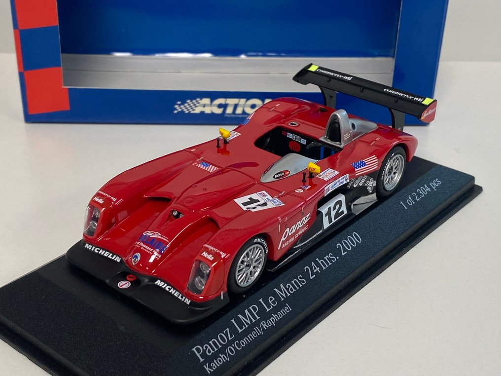 Action 1:43 - 模型汽车 - Panoz LMP-1 Roadster-S #12 Team Panoz Motor Sports 5th 24H00 Le Mans 2000 - O'Connell/Katoh/Raphanel - 精美的限量版模型,已售罄。全球仅此一件,限量2304件中的1! #2.1