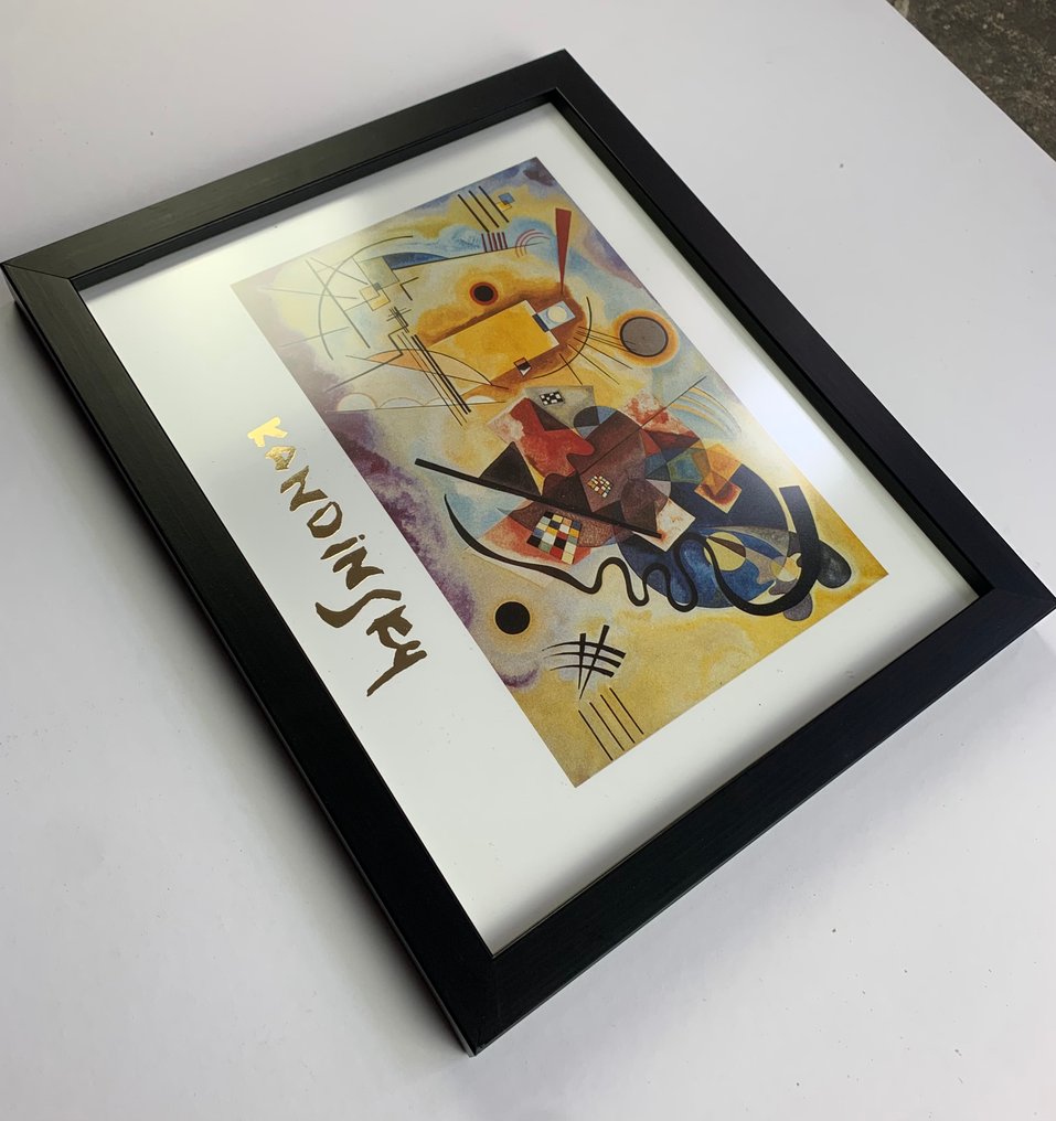 Wassily Kandinsky (1866-1944) - Yellow, red, blue 1925 - Artprint - 24 x 30 cm in antireflex Gallery Frame #4.3