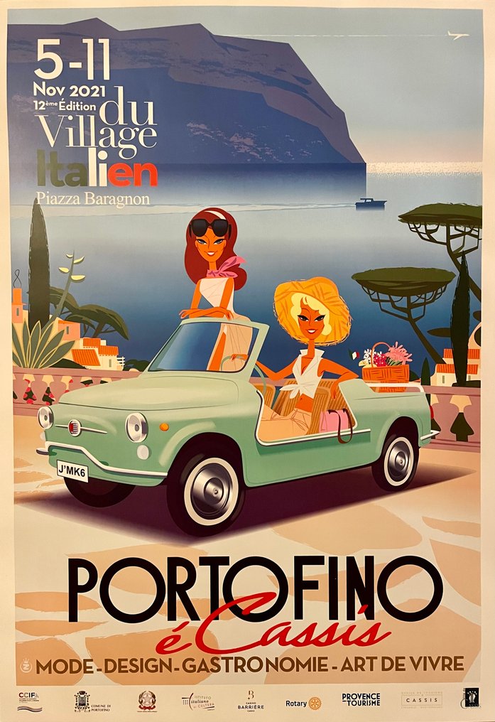 Monsieur Z - Portofino 2009 à 2025 - Viva La Vespa  - Collection complète 17 affiches #4.3