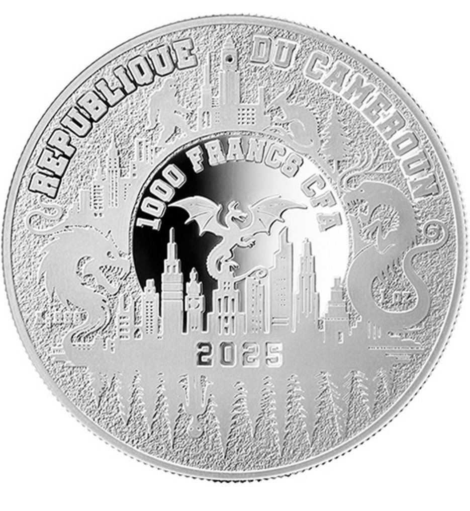 Kamerun. 1000 Francs 2025 - EVIL CLOWN Urban Legends 1 Oz with CoA and BOX #1.0