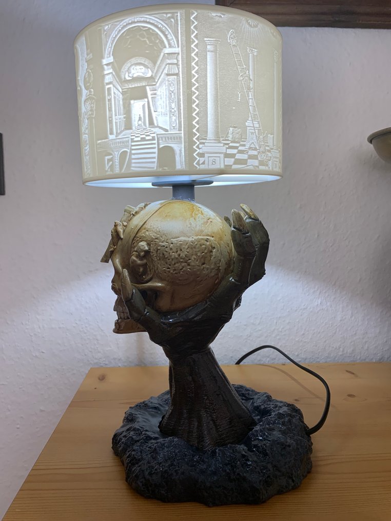 Germany - The Enchanted Master Mason Skull Lamp – Illuminating the Path to Knowledge – Limited Edition #3 of 5 - Military accessories - 2025 #3.2