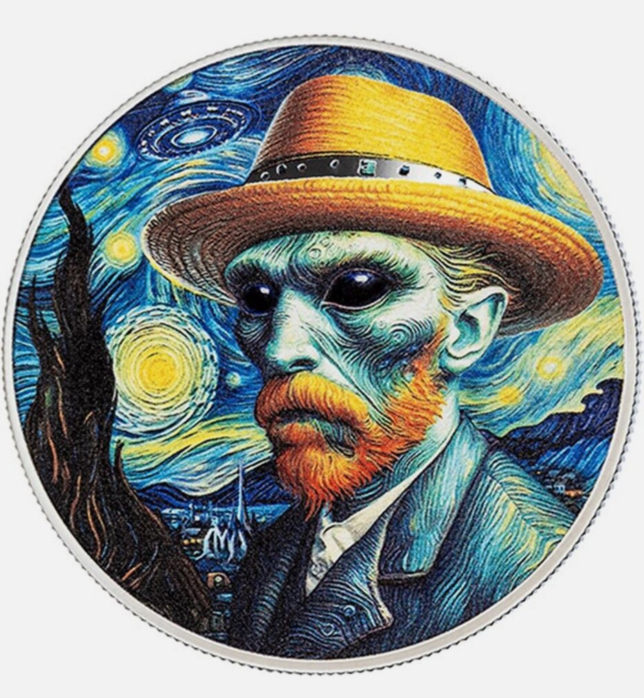 Cameroon. 1000 Francs 2025 - VINCENT VAN GOGH Strangers Among Us 1 Oz with CoA and BOX #1.0