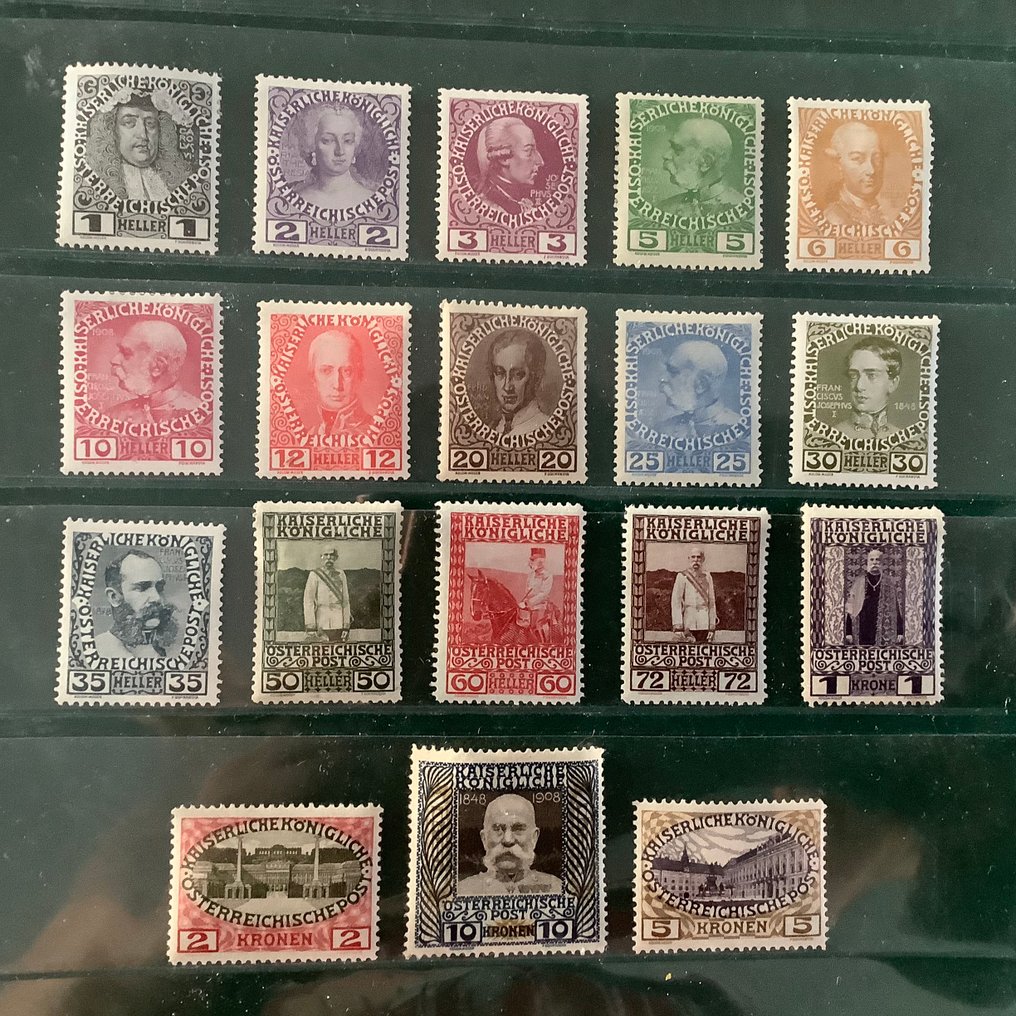 Itävalta 1908 - Jubileum set - Michel 139/156 #2.1