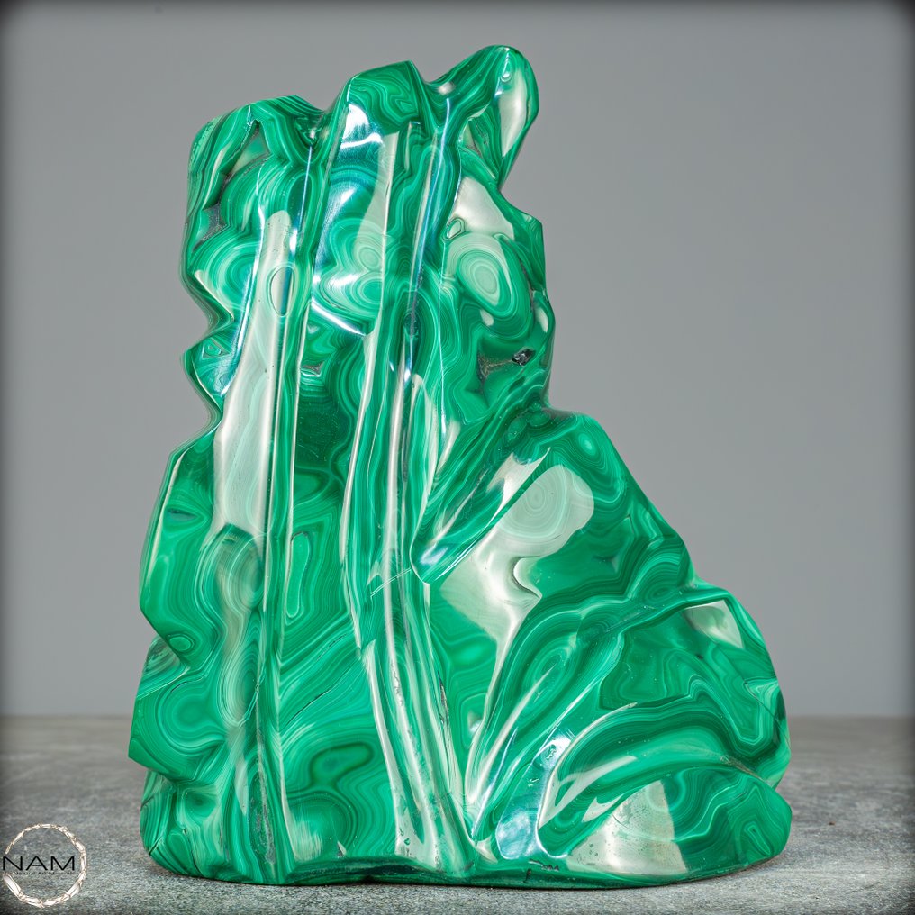 Natural Beautiful Malachite Flame, Top Quality- 966.17 g #3.2
