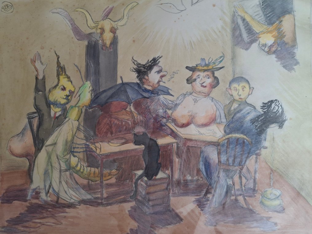 Ludwig Meidner (1884-1966) - Groteske Gesellschaft #1.0