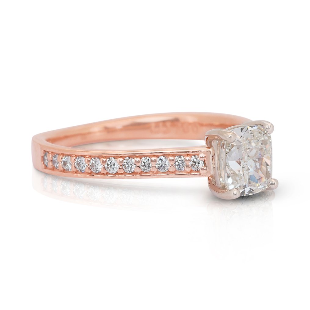 戒指 - 18K包金 玫瑰金, 白金 - 1.24ct. tw. 钻石 (天然) - 钻石 - 优雅的戒指 #2.1