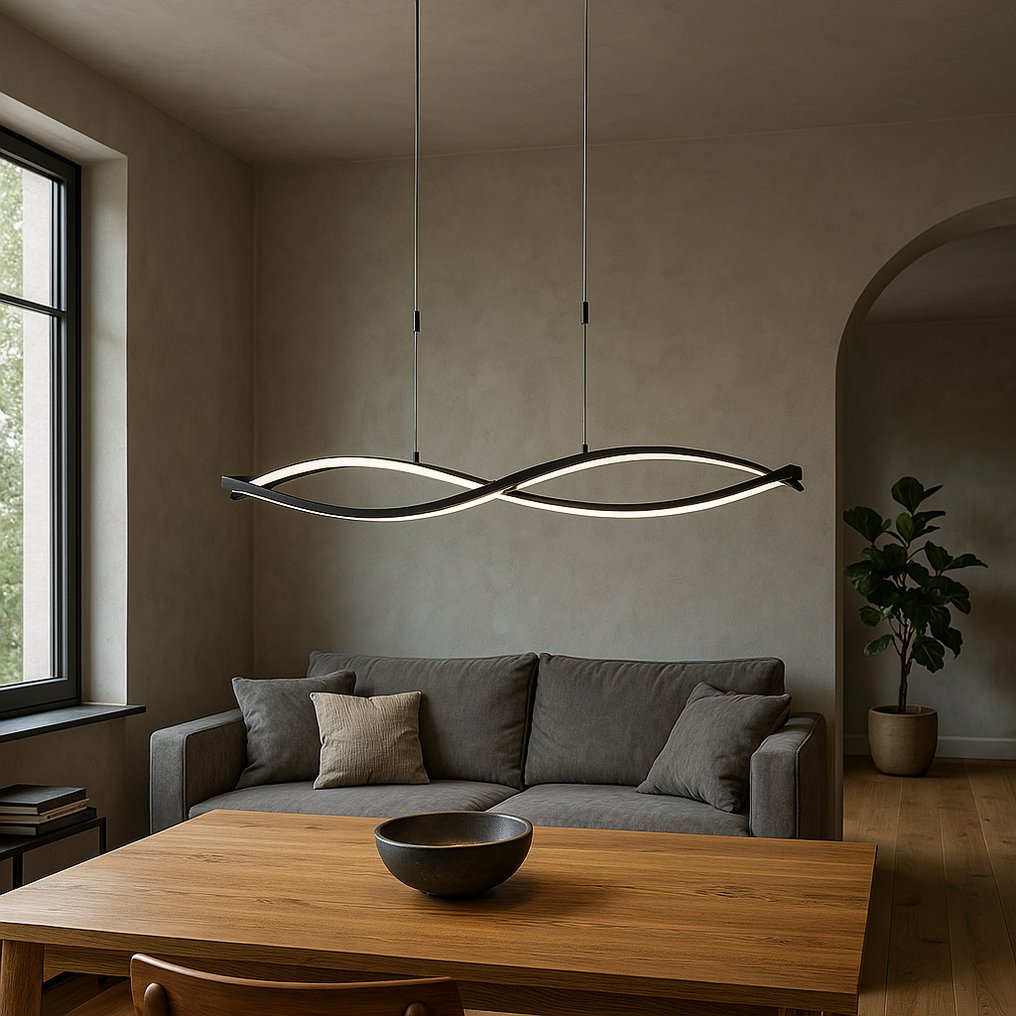 Fischer & Honsel - 吊顶灯 - Torcido - 黑色 - 金属 #1.0