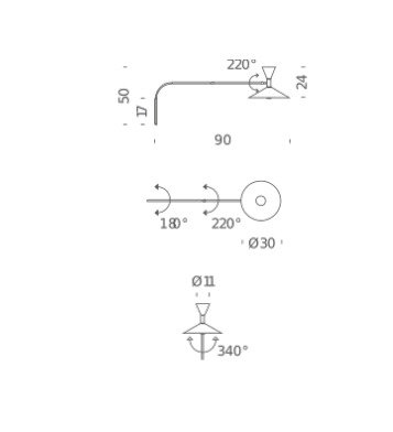 Nemo - Le Corbusier - Lampada da parete - Mini lampada di Marsiglia - Bianco - Acciaio, Alluminio #4.3