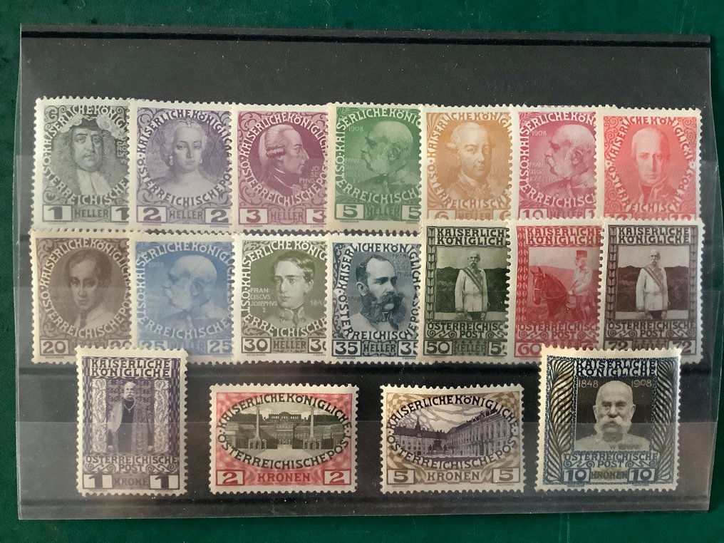 Itävalta 1908 - Jubileum set - Michel 139/156 #1.0