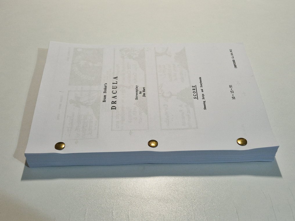 Bram Stoker's Dracula Complete Shooting, Script & Storyboards 457 pages #1.0