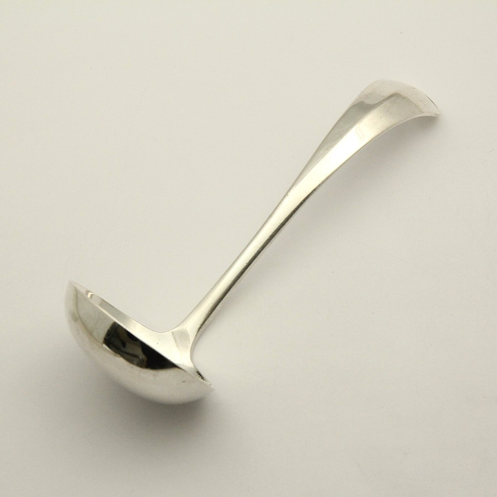 Antieke (1919) saus/juslepel - Van Kempen - Mestolo per salsa - Haags Lofje - .833 argento - Interamente in argento 66 grammi #4.3