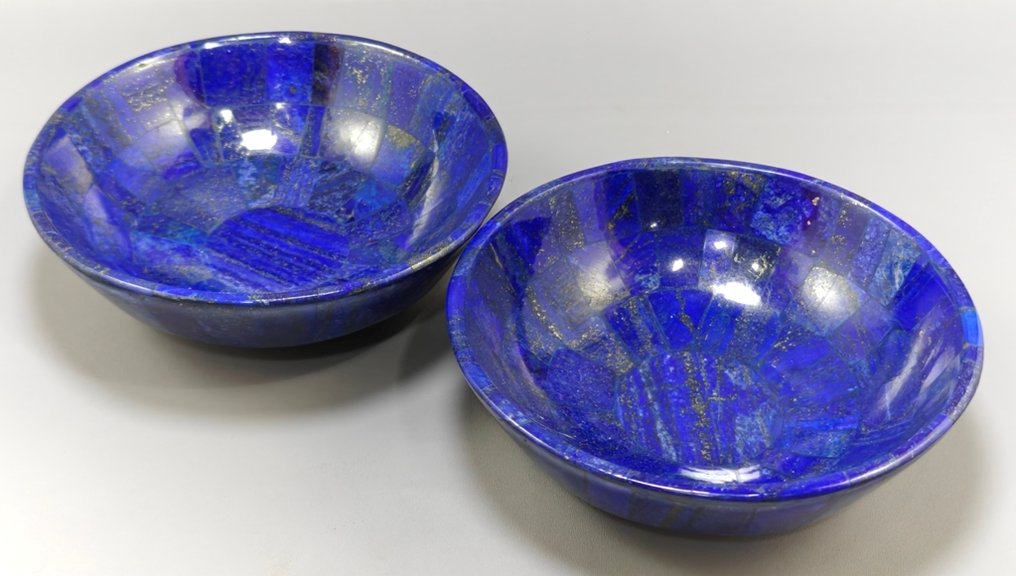 天然 AAA 拉长石 碗 - 高度: 147 mm - 宽度: 48 mm- 927 g - (2) #3.2