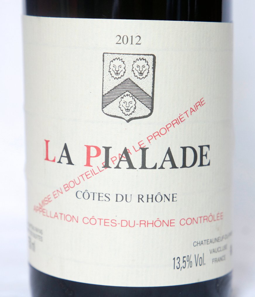 2012 Chateau Rayas, La Pialade - Rhône - 1 Bottle (0.75L) #1.2