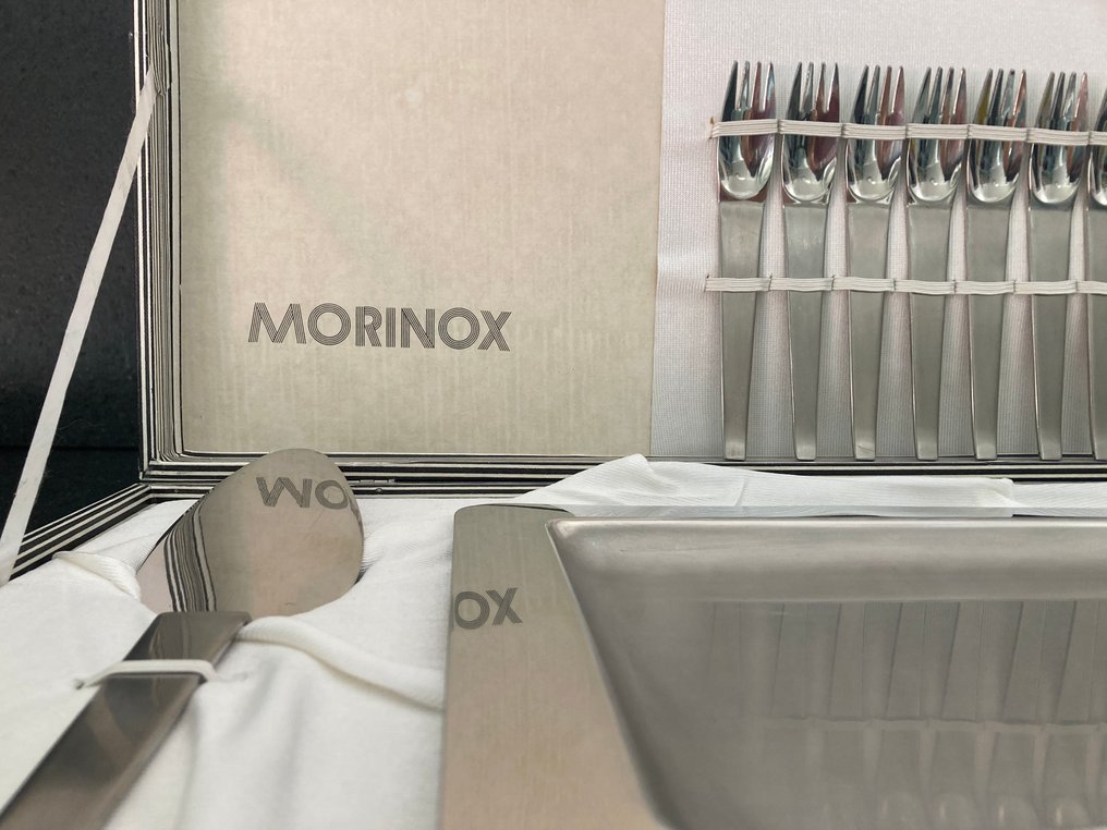 Morinox - Carl Auböck - Σετ μαχαιροπίρουνων για 12 (14) - mod. 2060 - Ατσάλι ανοξείδωτο με τρίψιμο - Ολοκληρωμένο σετ #3.2