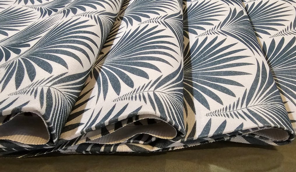 艺术装饰风格的专属蓝色鸽子布料 - 300x280厘米 - 白色背景，Artmaison 独家精选 - 紡織品  - 300 cm - 280 cm #3.2