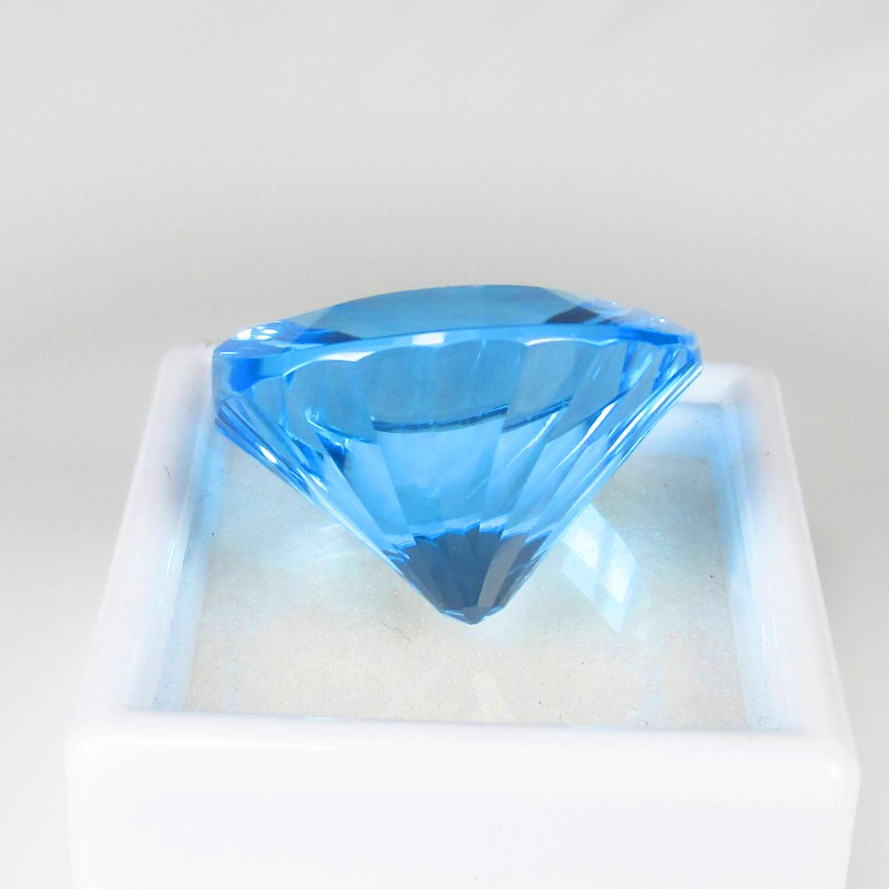 藍色 黃玉 - 32.23 ct - 國際有色寶石協會 (ICA GemLab) - Fancy Cut #3.2