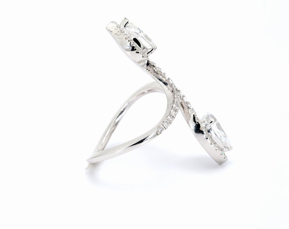 訂婚戒指 - 14 克拉 白金 - 2.17ct. tw. 鉆石 (實驗室培育) - 鉆石 - 设计师订婚戒指 #3.2