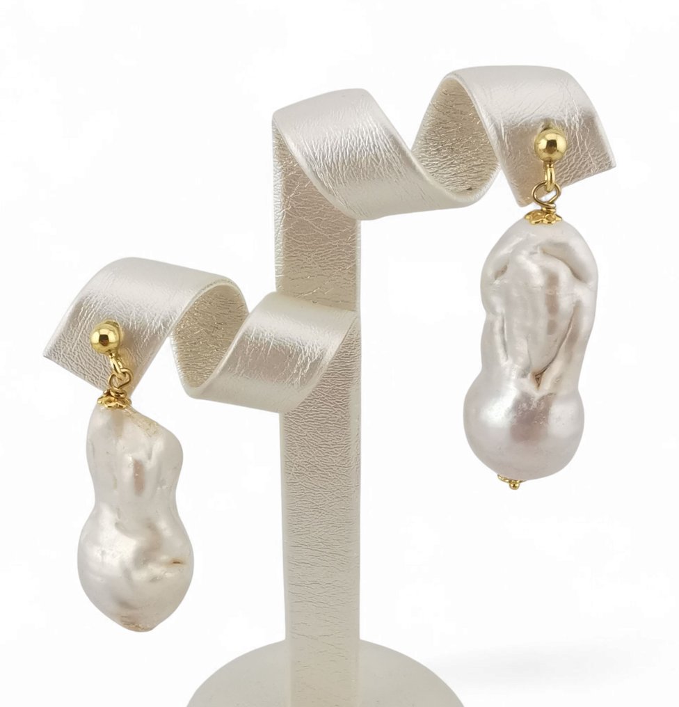 Gyöngy - Ezüst - Drop fülbevaló - olasz kézművesség #1.0