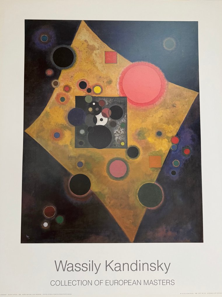 Wassily Kandinsky - “Akzent in Rosa, 1926”. Offsetlithografie op zwaar papier. - década de 1920 #1.0