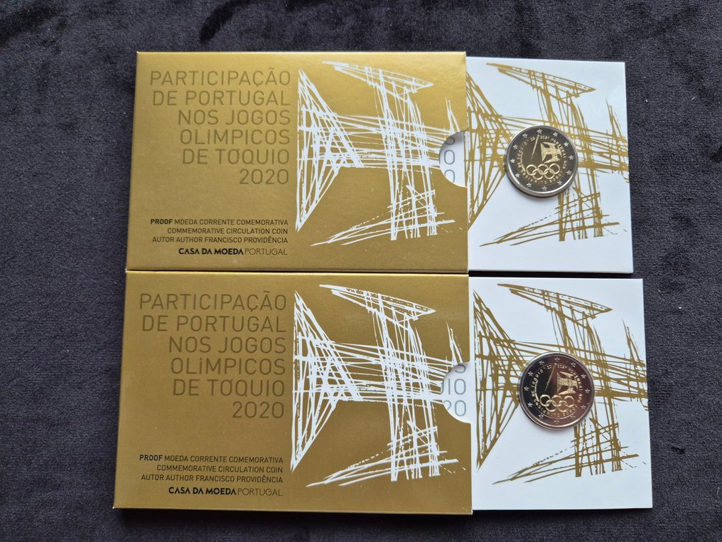 Portugal. 2 Euro 2021 "Jogos Olimpicos de Tóquio" (2 stuks) Proof  (Zonder Minimumprijs) #1.0