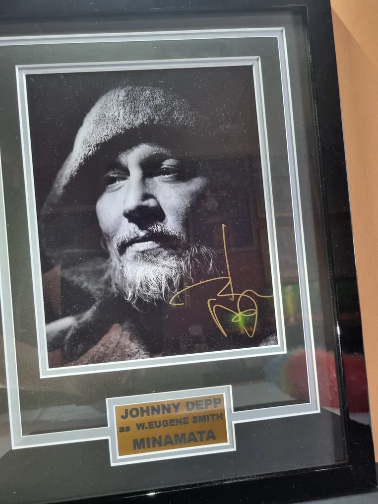 Minimata, Johnny Depp - Signed in Person - with Certificate - Autograph, Photo, Framed #3.2