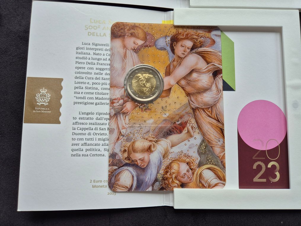聖馬力諾. 2 Euro 2023 "Perugino" + "Luca Signorelli" (2 stuks)  (沒有保留價) #4.3